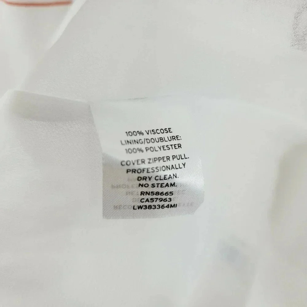 New Lewitt Women's Dress Sleeveless V-Neck Floral Print White Size 14 - Picture 8 of 8